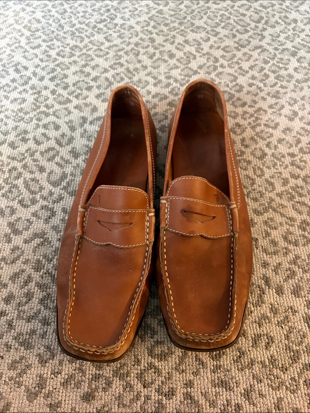 Tod's Brown Leather Penny Loafers